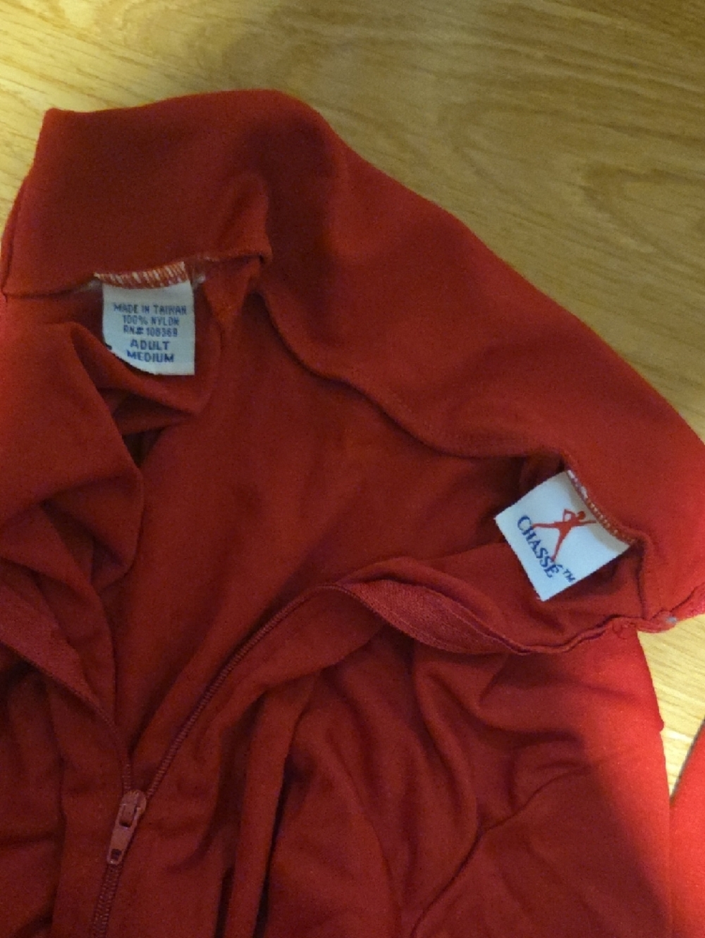 Women’s Red Cropped Long-Sleeve Turtleneck Cheer Top - Picture 2 of 3